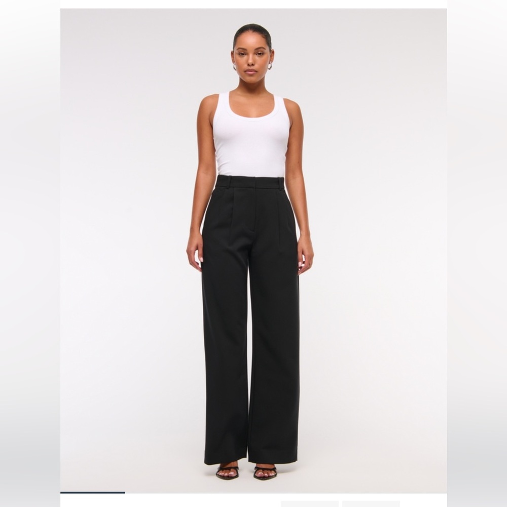 Abercrombie & Fitch Black Wide Leg Pants